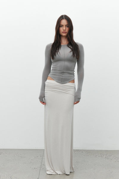'BAYSE' ANISA TOP - DOVE GREY
