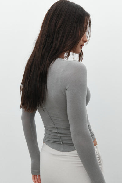 'BAYSE' ANISA TOP - DOVE GREY