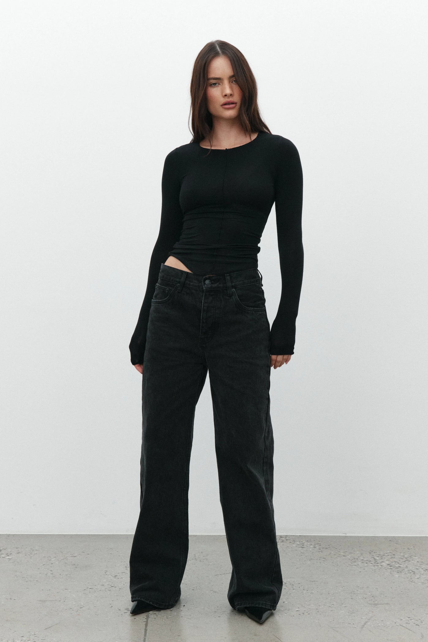 'BAYSE' ANISA TOP - SHADOW