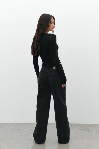 'BAYSE' ANISA TOP - SHADOW