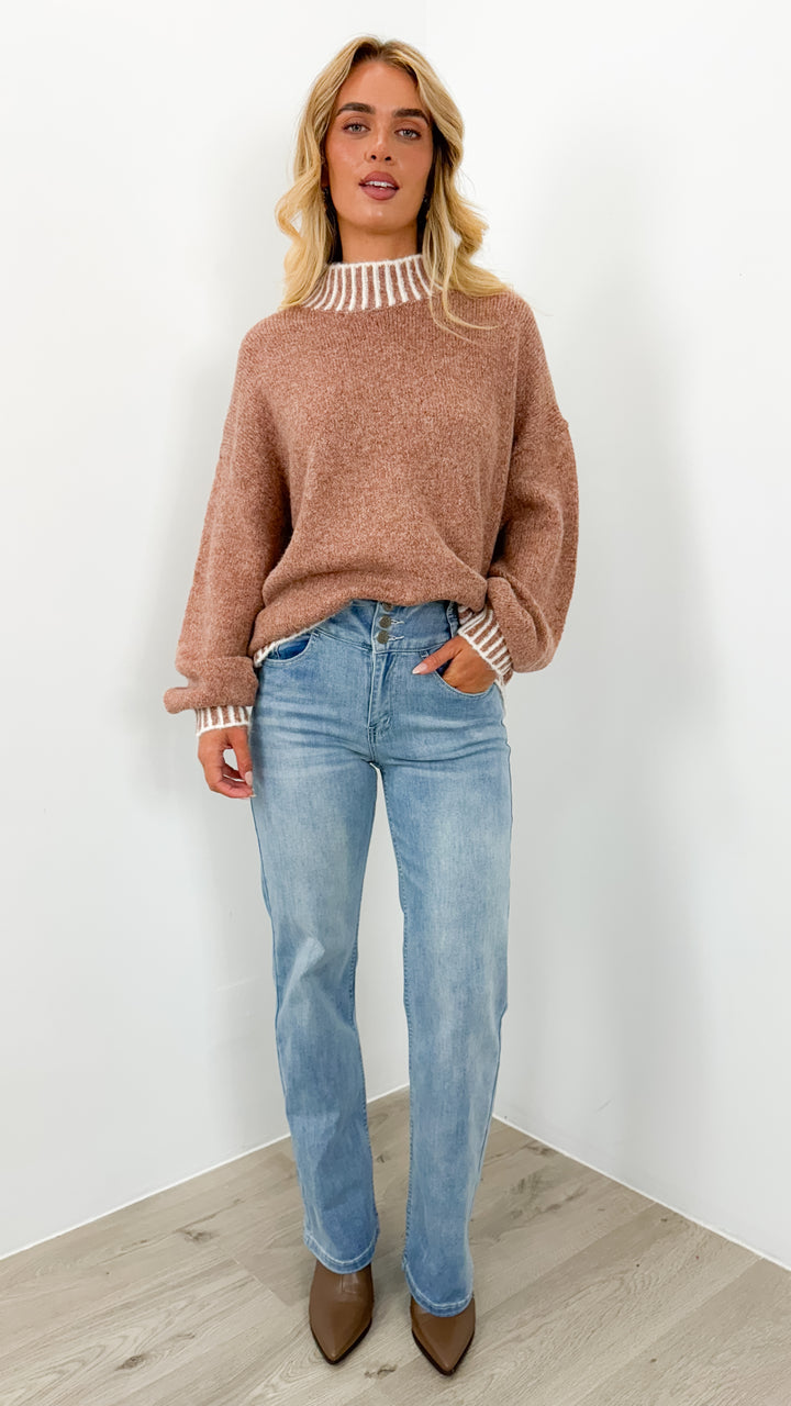 BESSIE STITCH KNIT - CINNAMON