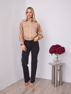 TULLY BOMBER JACKET - BEIGE