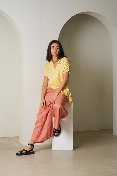 COMO LINEN SHIRT - BUTTER