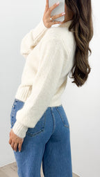 NOAH ZIP KNIT - CREAM