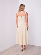 EVE DENIM DRESS - BEIGE
