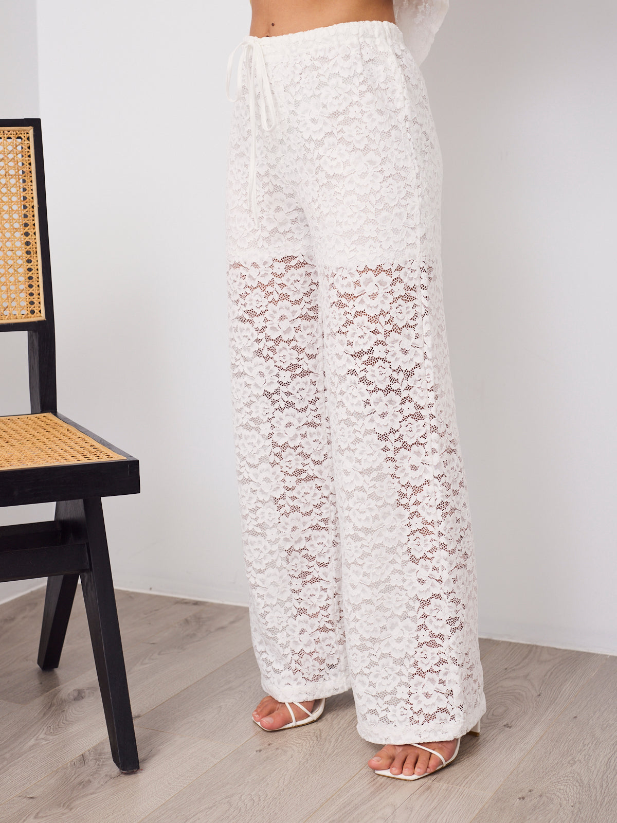 AZURA LACE PANTS - WHITE