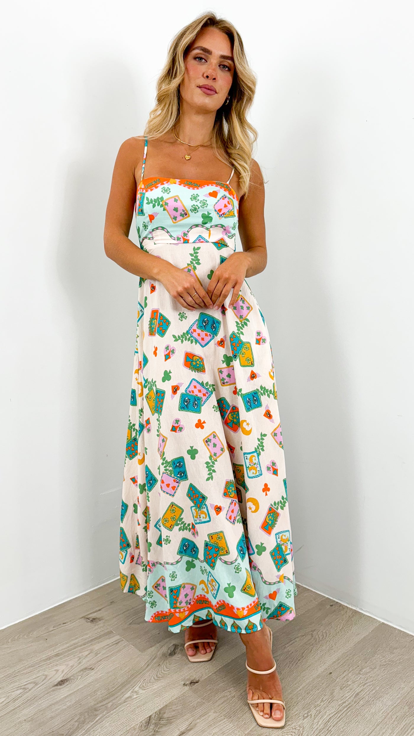 POKER MAXI DRESS - MULTI