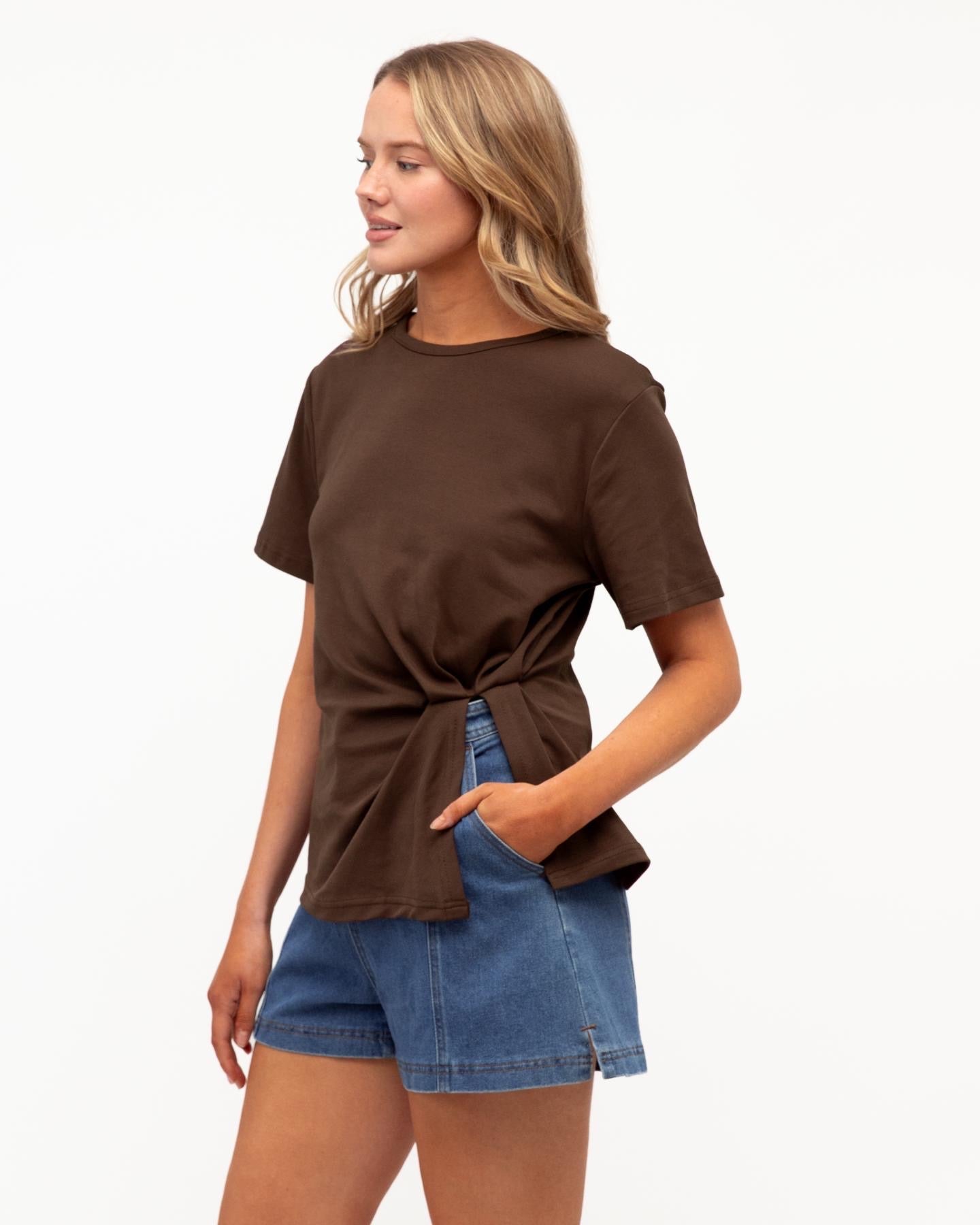 ELKIE TEE - CHOCOLATE