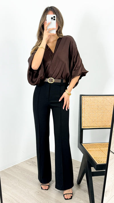 ROBIN BLOUSE - CHOCOLATE