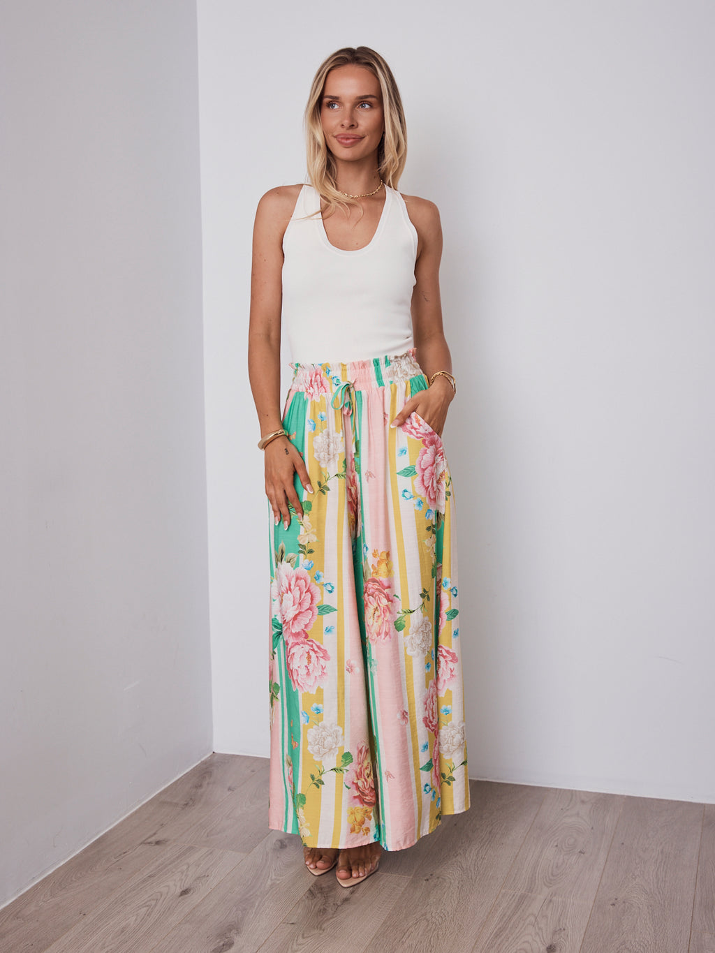 MIYAH WIDE LEG PANT - MULTI