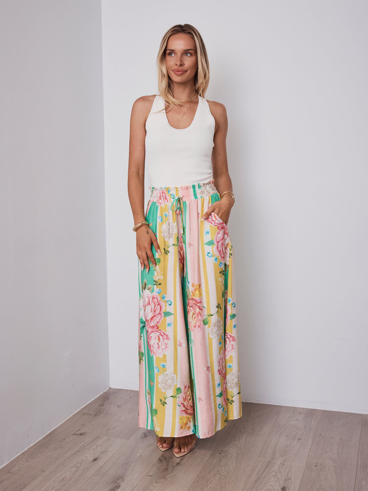 MIYAH WIDE LEG PANT - MULTI