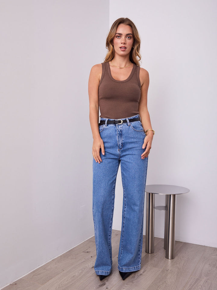 VUE TANK TOP - CHOCOLATE