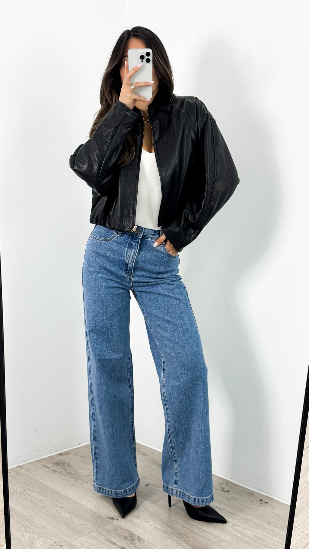 LONDON BOMBER JACKET - BLACK