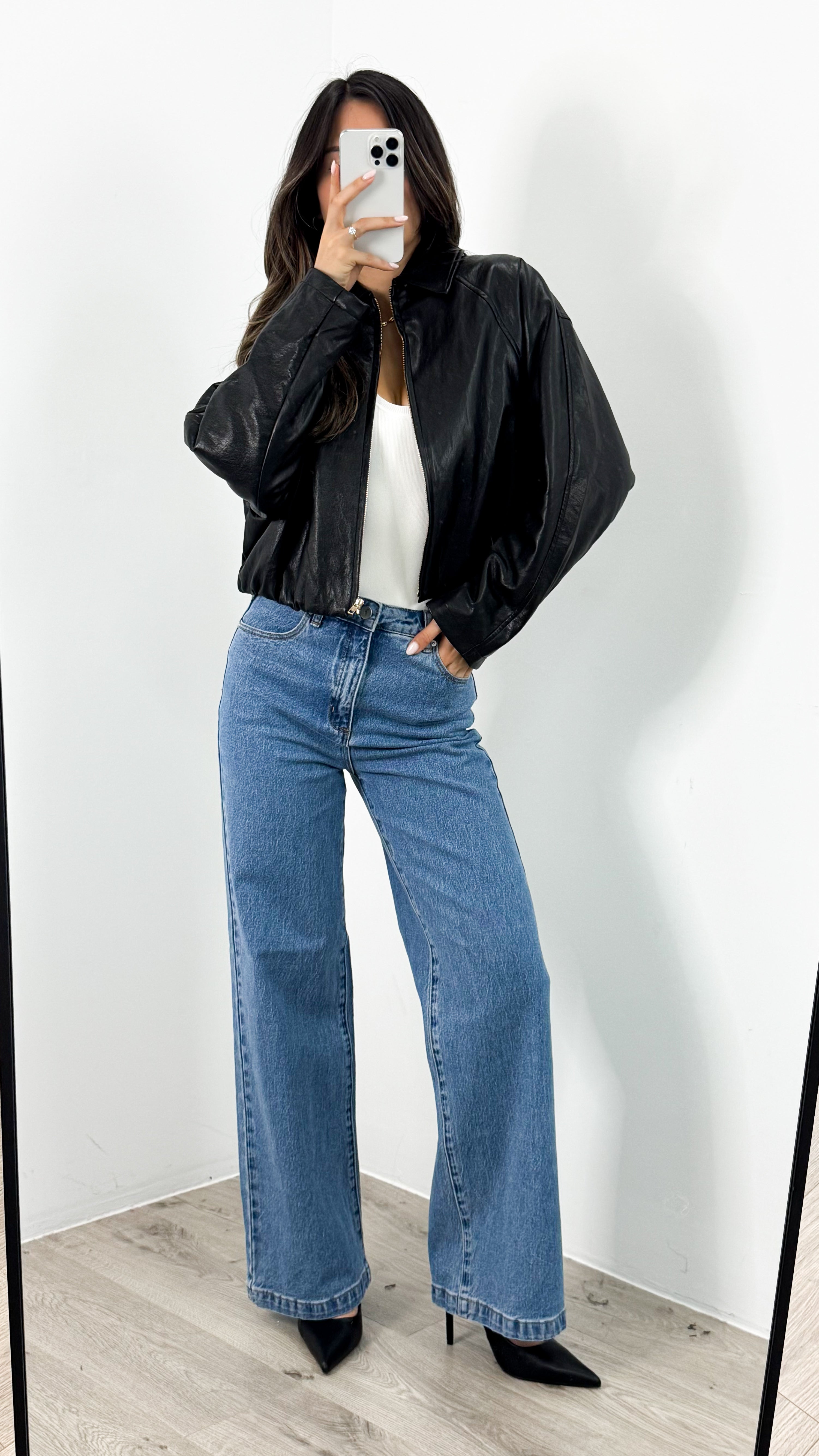 LONDON BOMBER JACKET - BLACK
