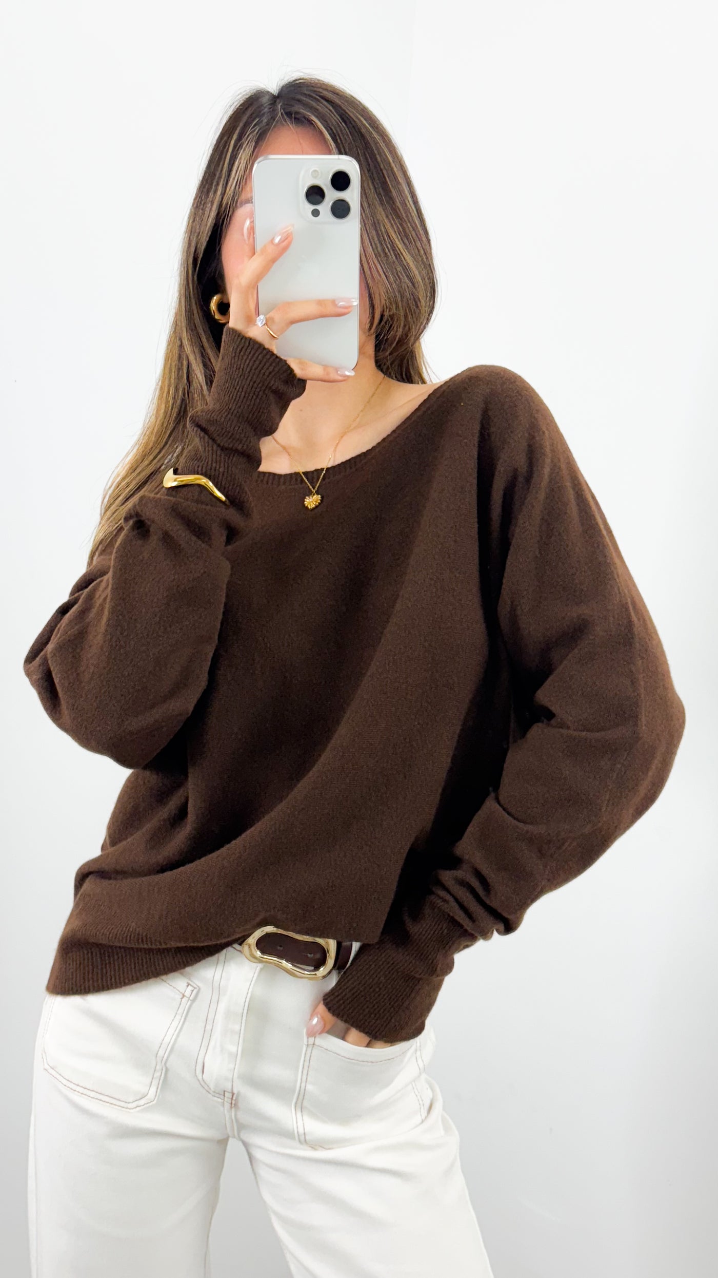 ROSANNA SOFT LIGHT KNIT - CHOCOLATE