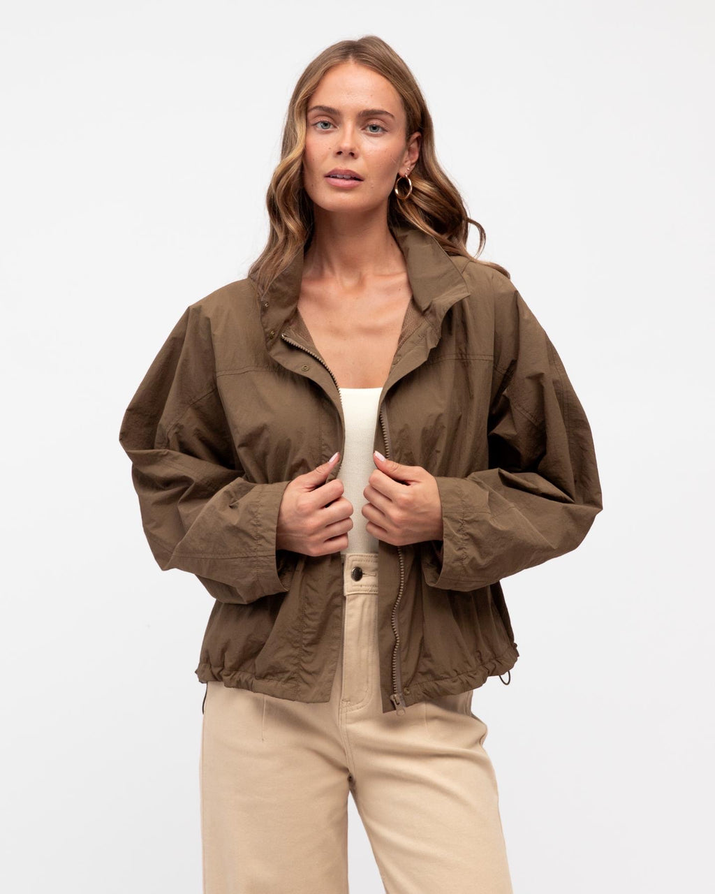 DANIEL WINDBREAKER JACKET - WALNUT