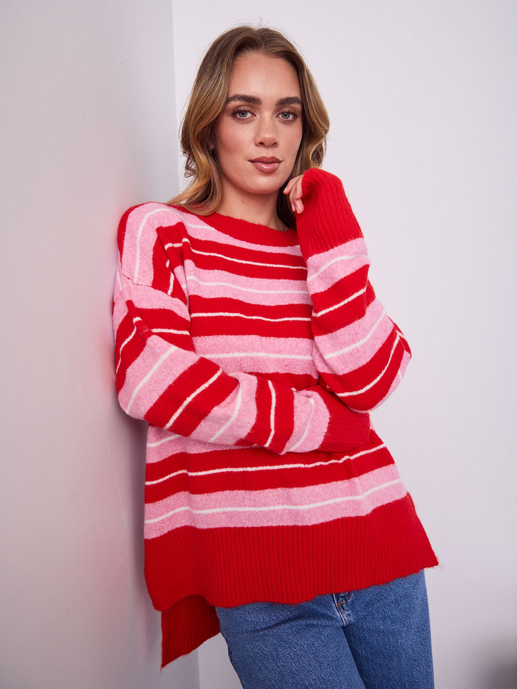 CHARLES KNIT - RED/PINK