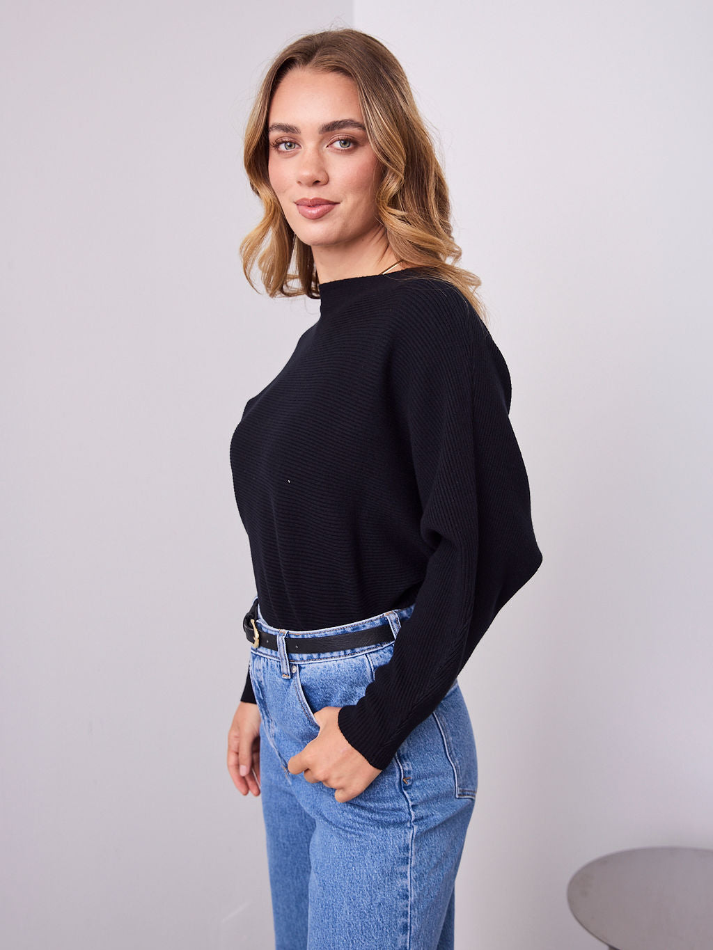 MONA KNIT  - BLACK
