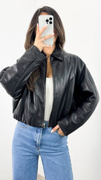 LONDON BOMBER JACKET - BLACK