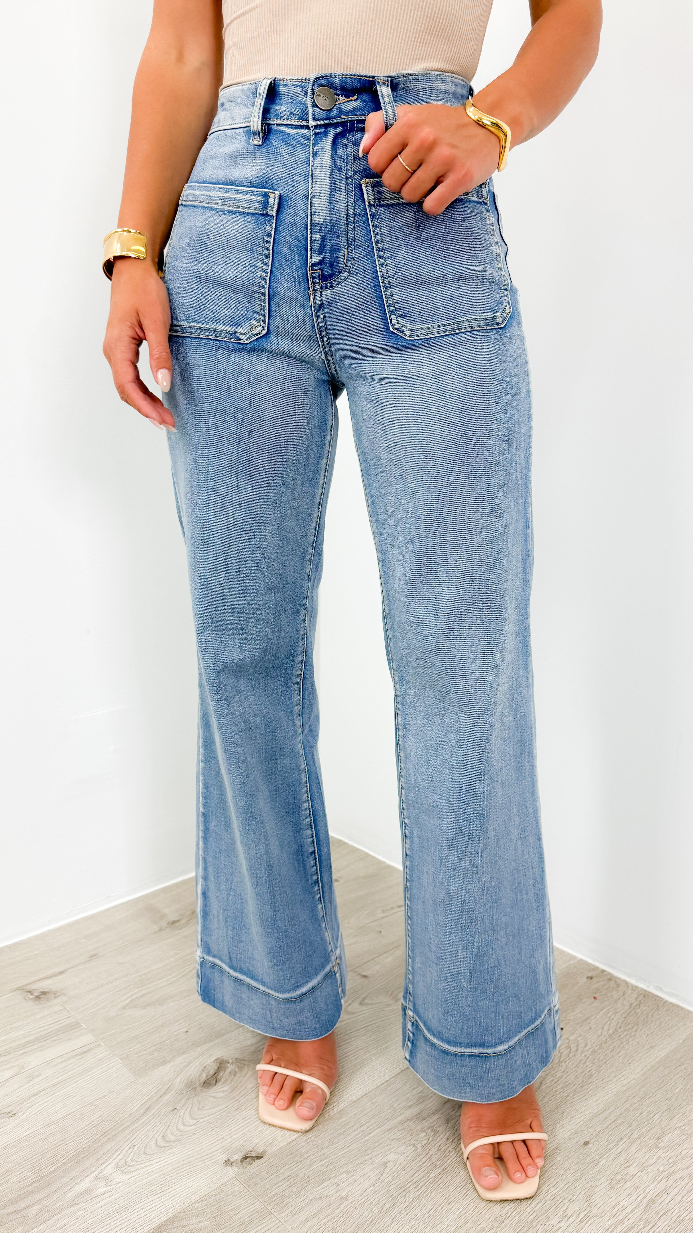 FITZROY JEAN - MEDIUM BLUE