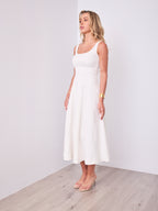 EVE DENIM DRESS - WHITE