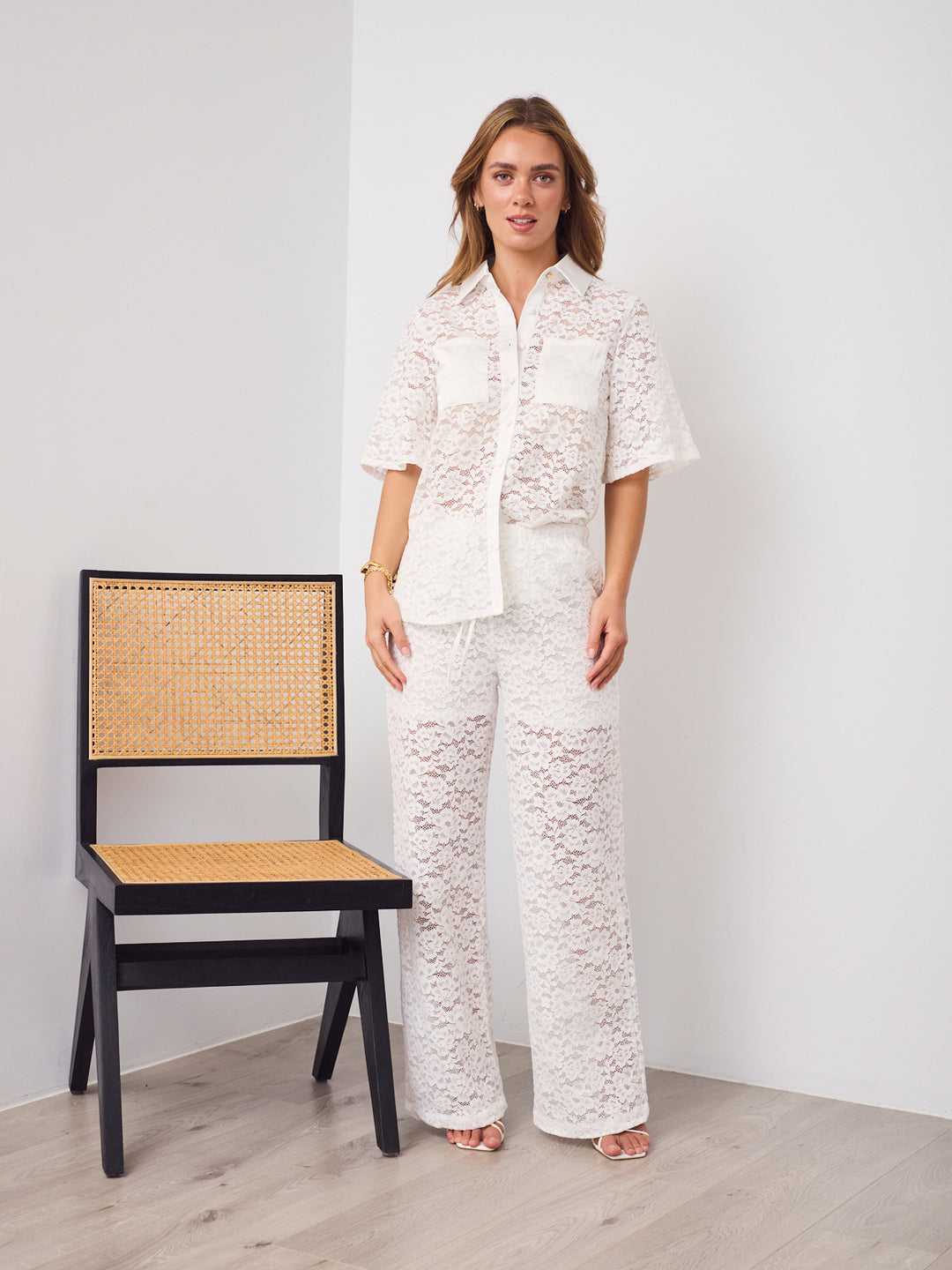 AZURA LACE SHIRT - WHITE