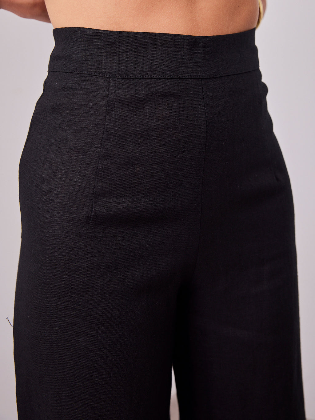 HANNAH LINEN PANT - BLACK