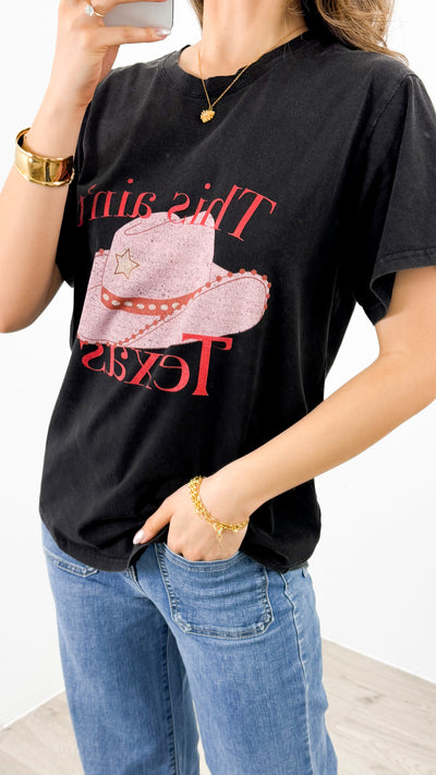 TEXAS TEE - WASHED BLACK