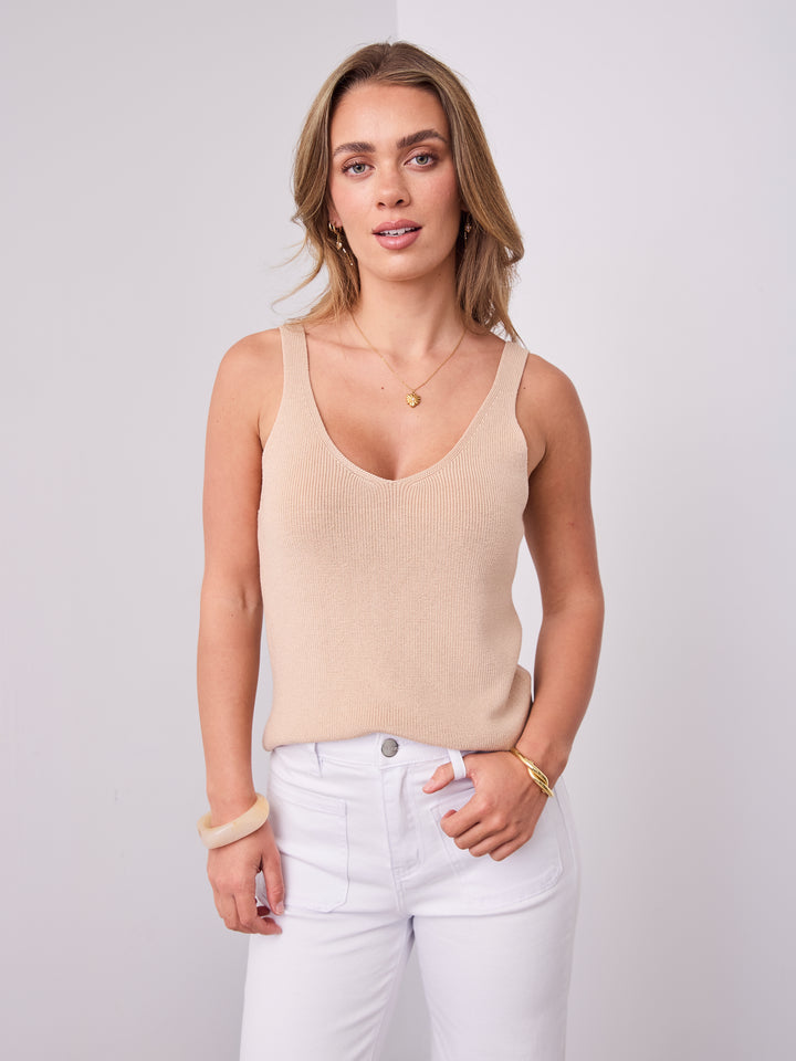 AUDREY SINGLET TOP - SAND