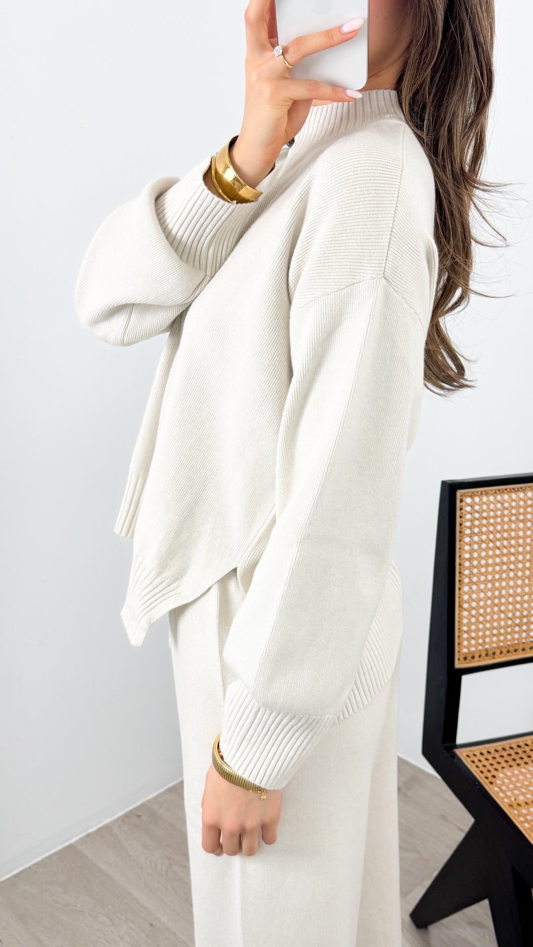 DELTA KNIT TOP - BONE