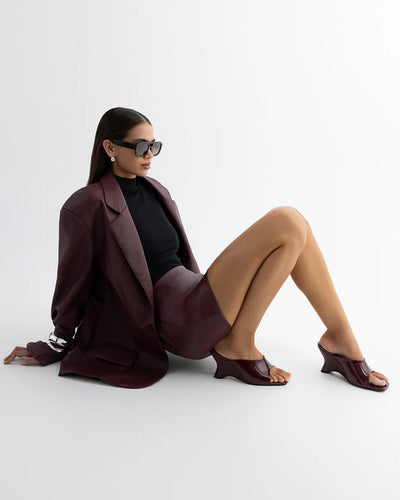 'BILLINI' ISELLE - DARK CHERRY PATENT