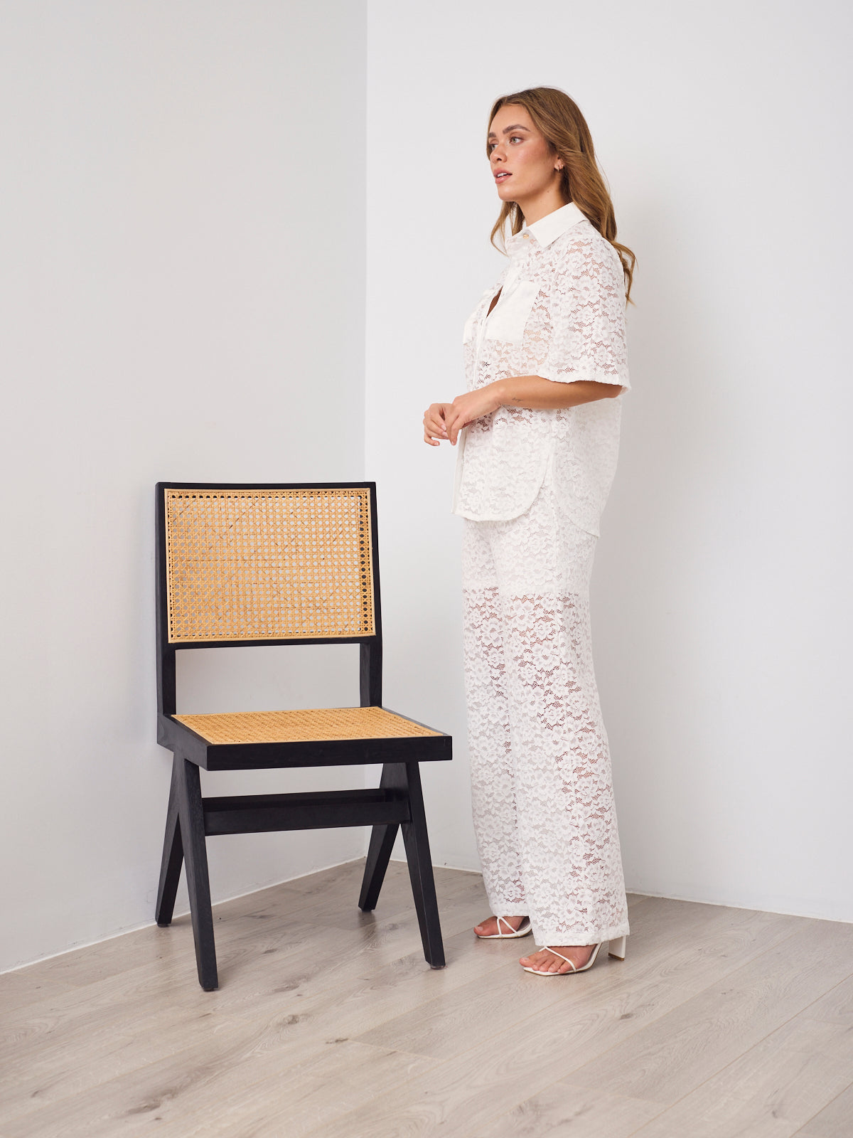 AZURA LACE SHIRT - WHITE