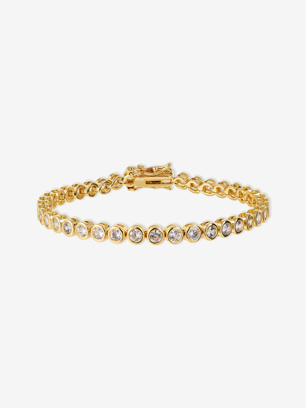 MONA 18K GOLD PLATED TENNIS BRACELET - GOLD