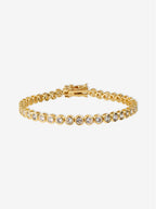MONA 18K GOLD PLATED TENNIS BRACELET - GOLD