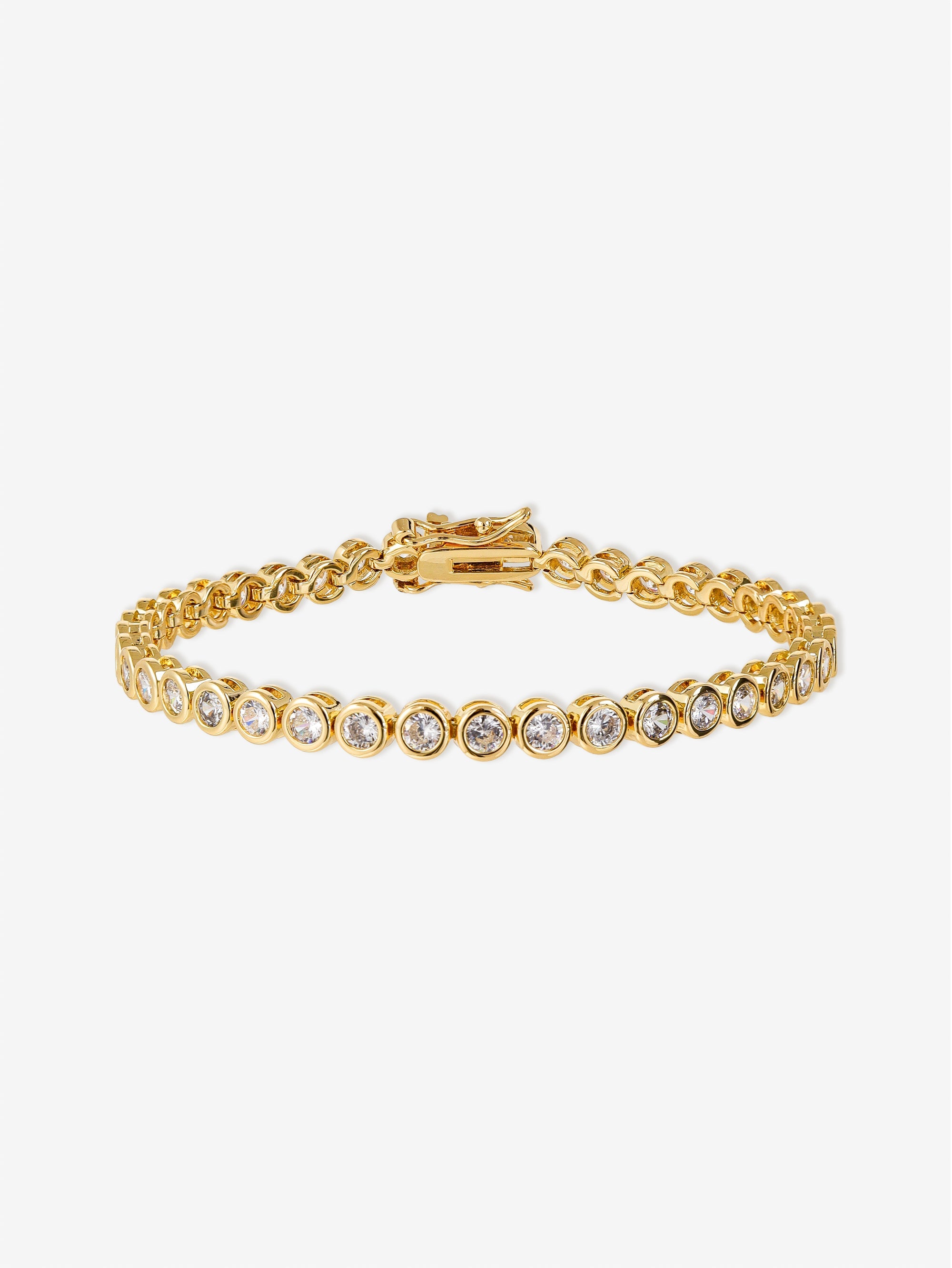 MONA 18K GOLD PLATED TENNIS BRACELET - GOLD