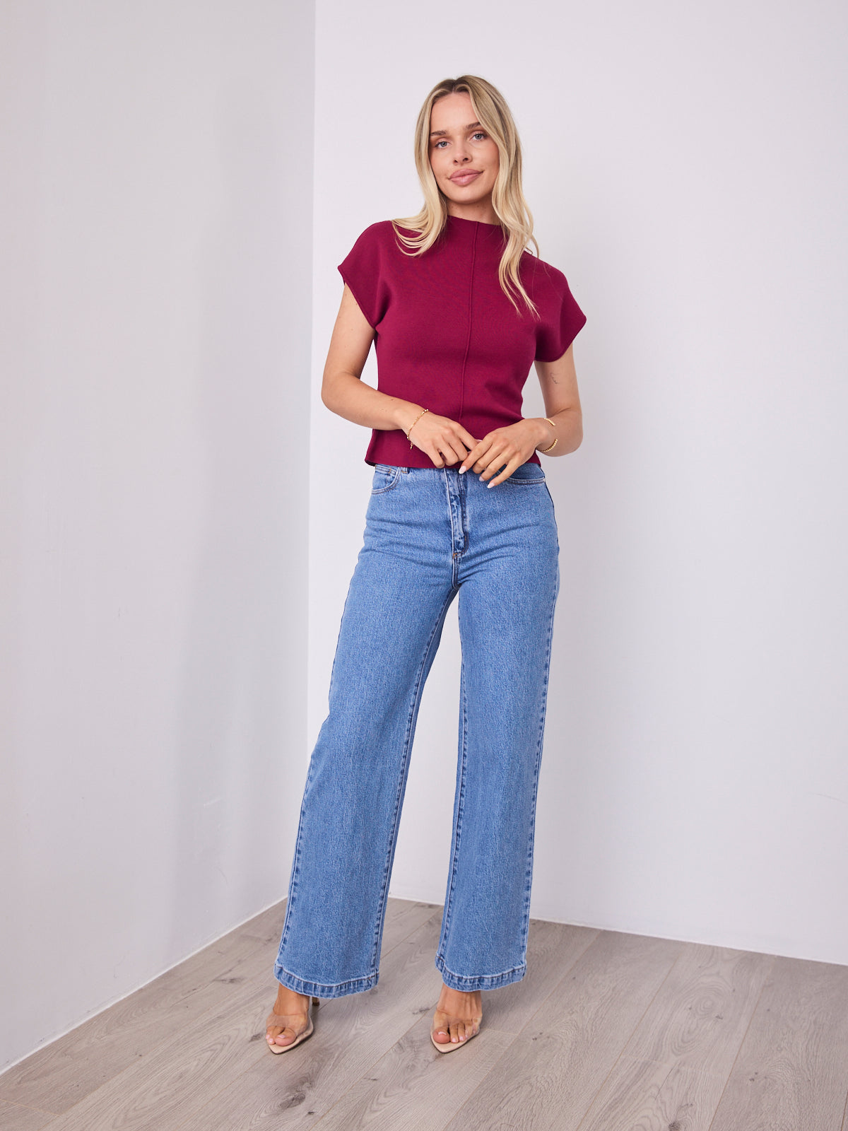 ROWE KNIT TOP - MULBERRY