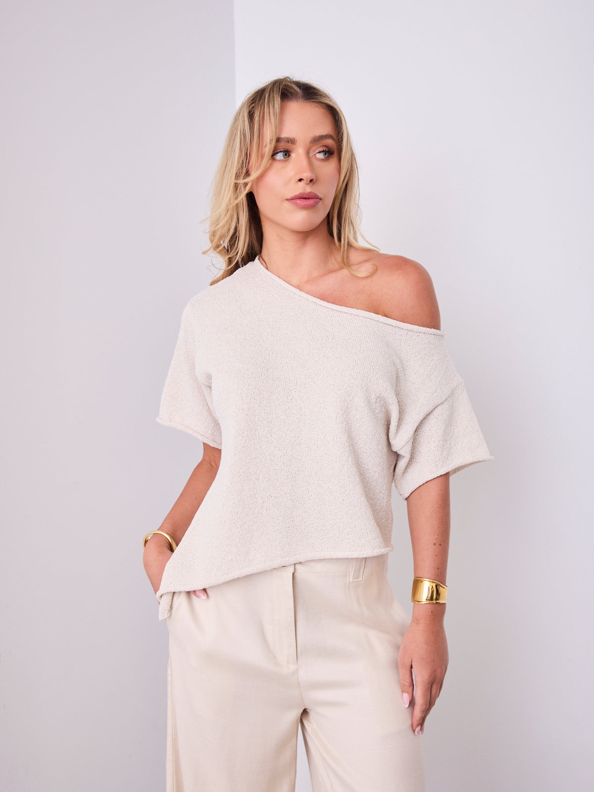 ANDY KNIT TOP - OATMEAL
