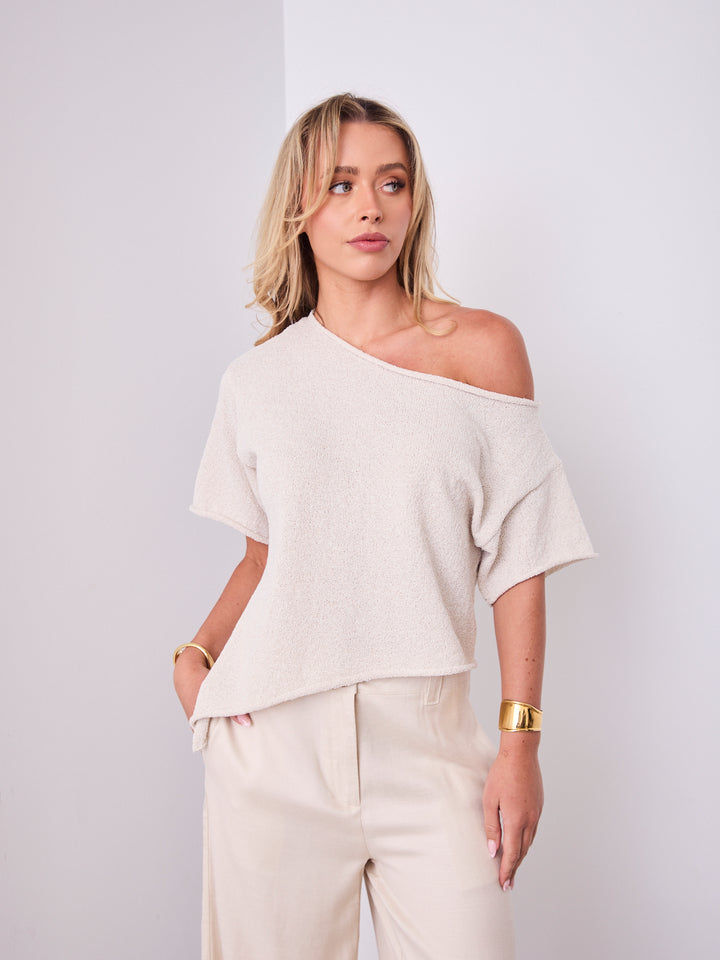 ANDY KNIT TOP - OATMEAL
