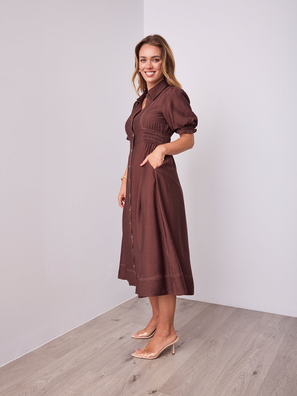 MARCIA DRESS - CHOCOLATE