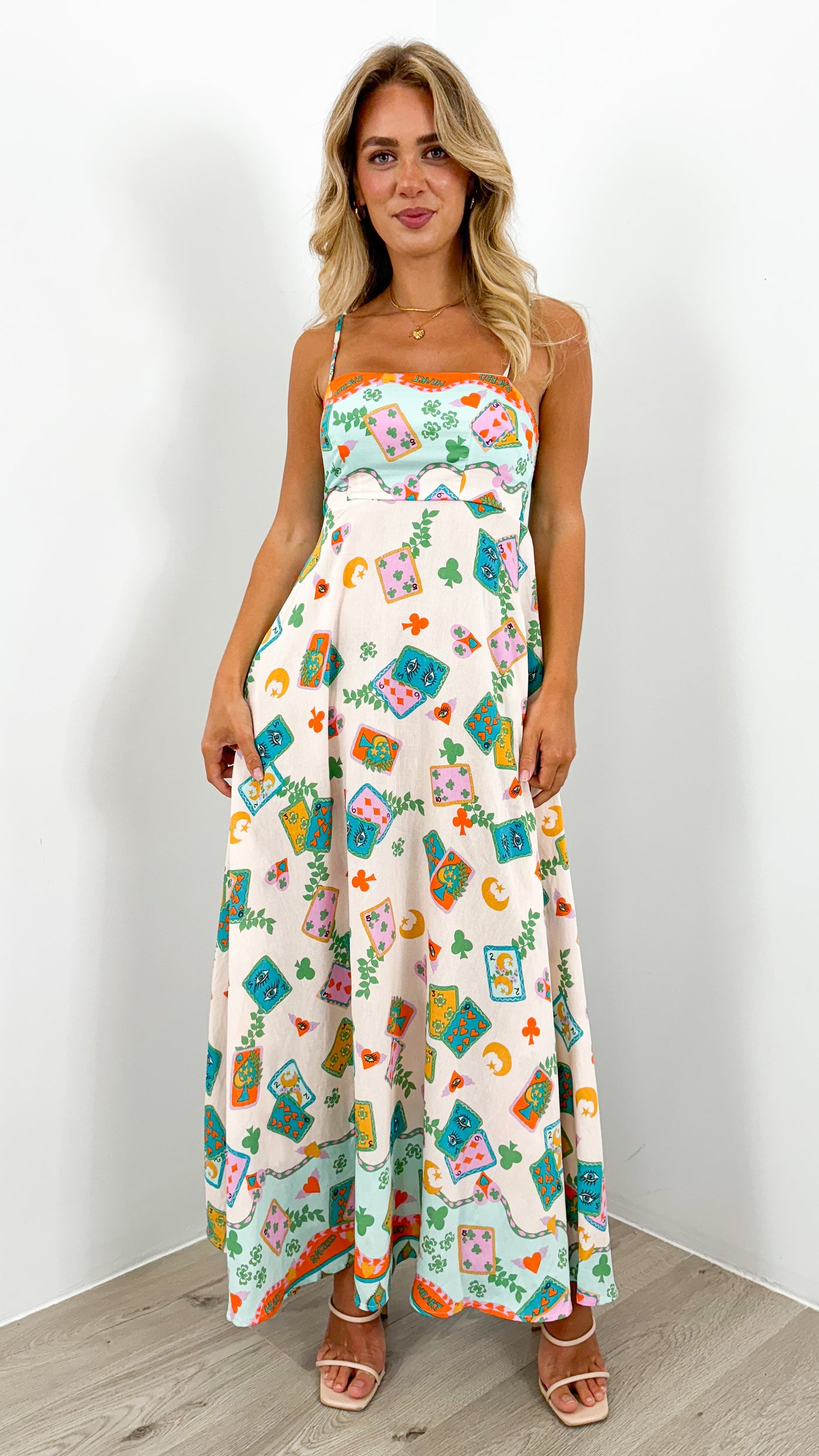 POKER MAXI DRESS - MULTI