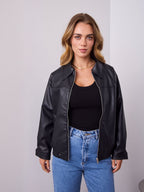 JAMISON PU JACKET - BLACK