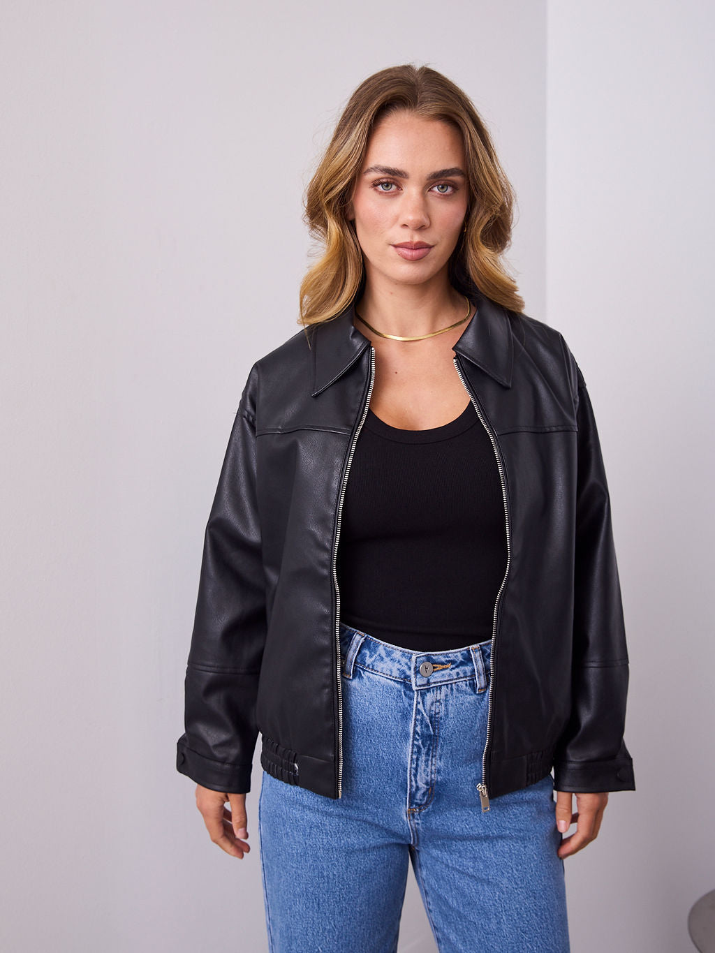 JAMISON PU JACKET - BLACK