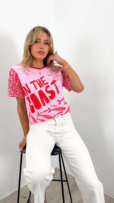 ON THE COAST TEE - PINK