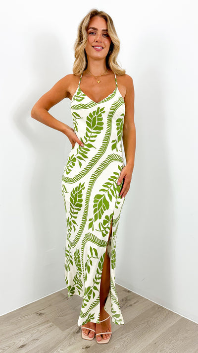 ISSI DRESS - GREEN PRINT