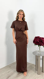 CARLITA DRESS - CHOCOLATE