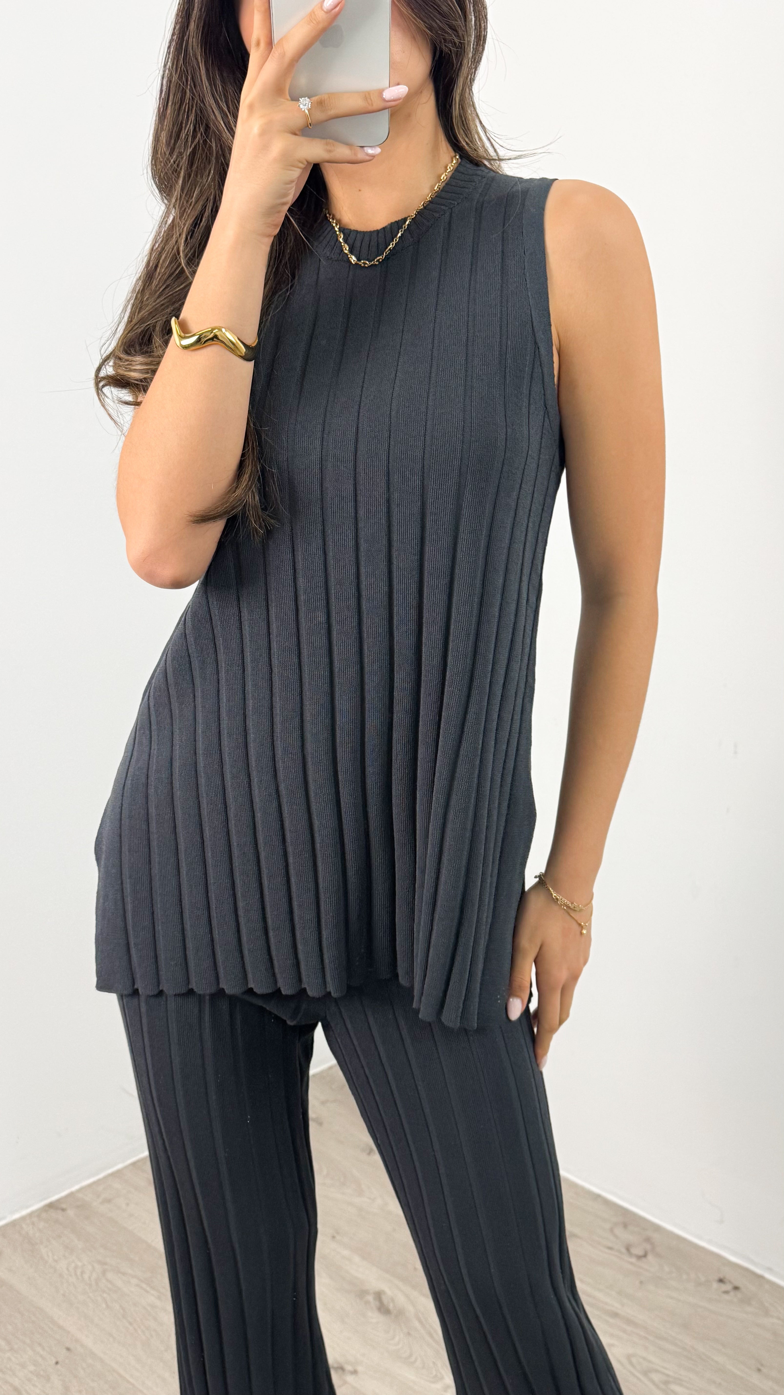 HYATT KNIT SET - CHARCOAL