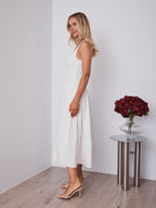 EVE DENIM DRESS - WHITE