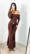 SAMIRA DRESS - CHOCOLATE