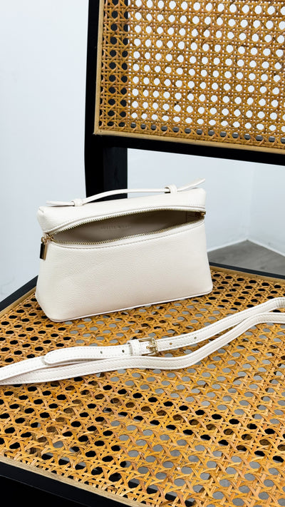 THALIA TOP HANDLE CROSSBODY BAG - CREAM