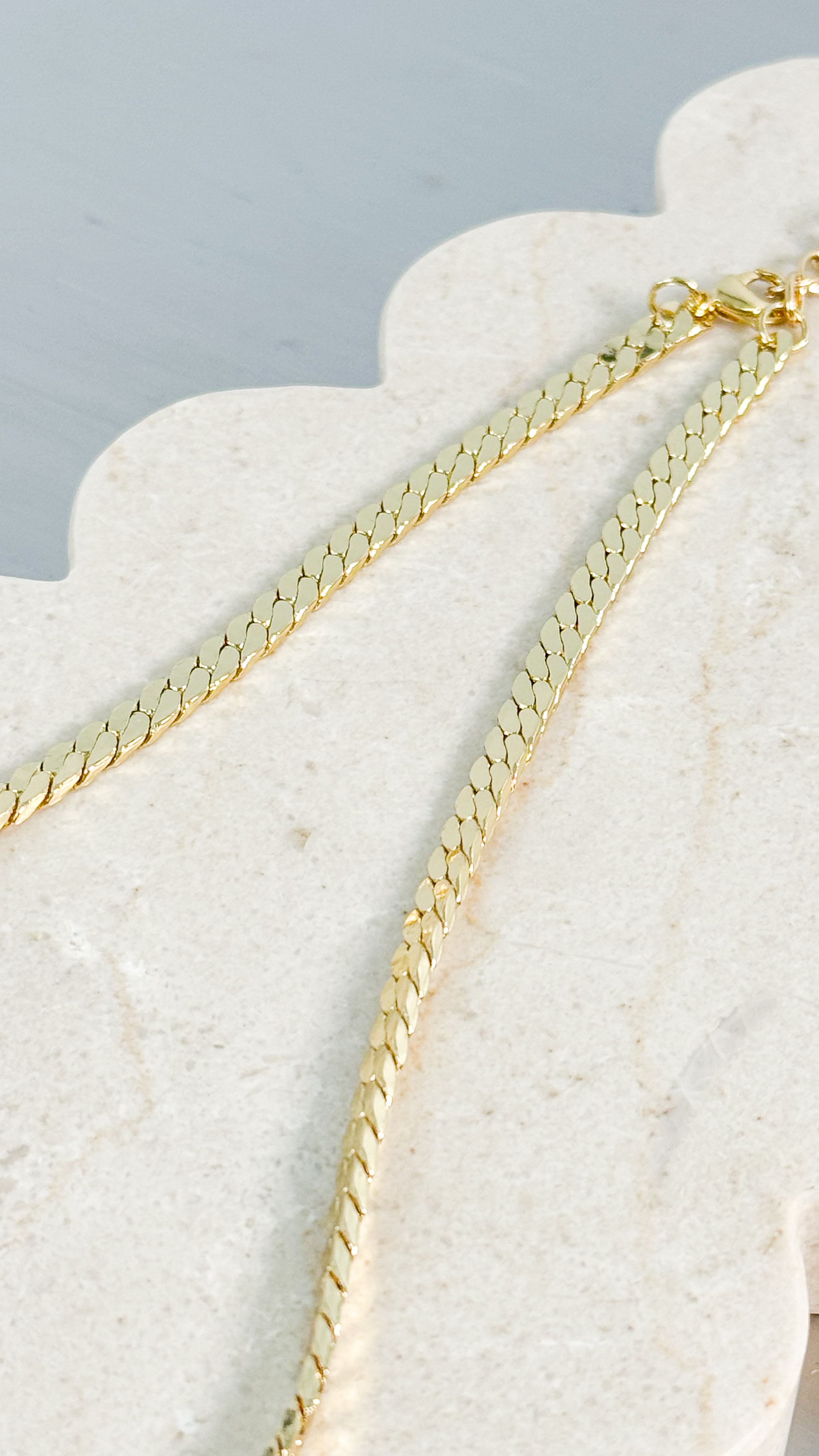 5MM CHAIN 18K GOLD PLATED NECKLACE - GOLD